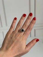 Anticipo anillo de zafiro con diamantes Lady Di
