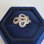 Set de zafiros y diamantes Art Déco