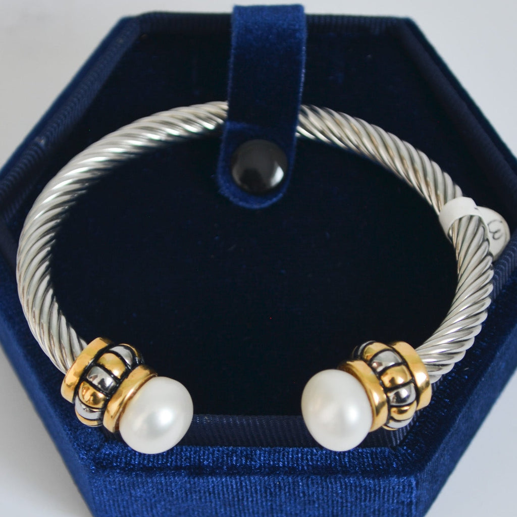 Pulsera de plata con perlas