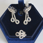 Set de zafiros y diamantes Art Déco