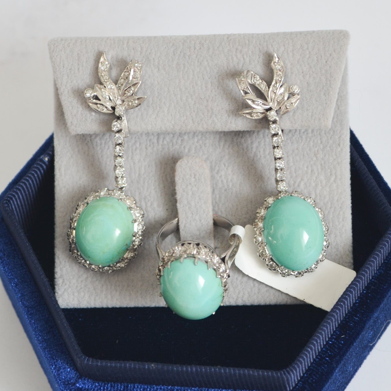 Set de Turquesas con diamantes