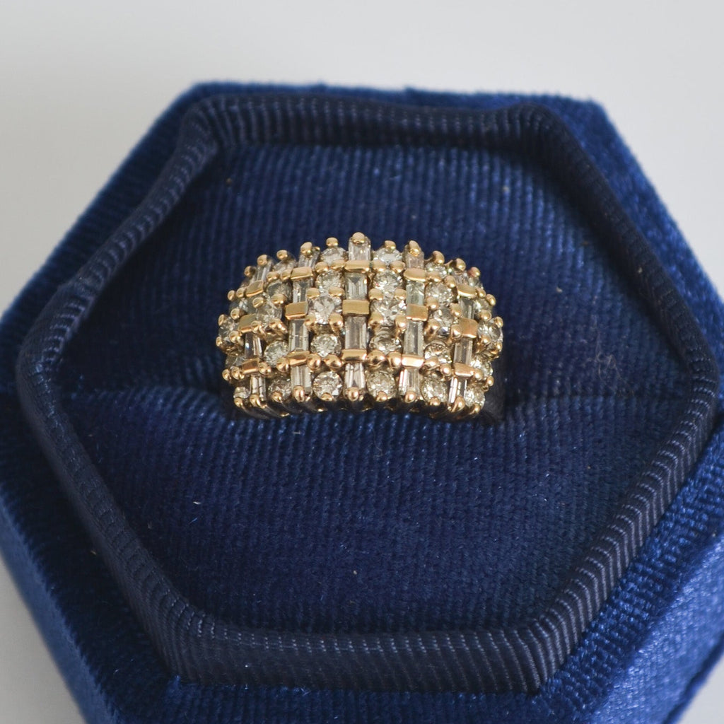 Anillo Art Déco de diamantes