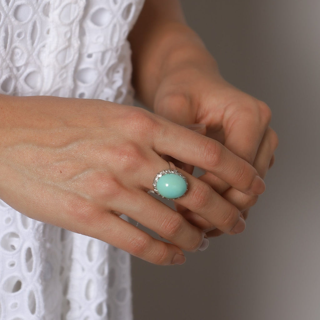 Set de Turquesas con diamantes