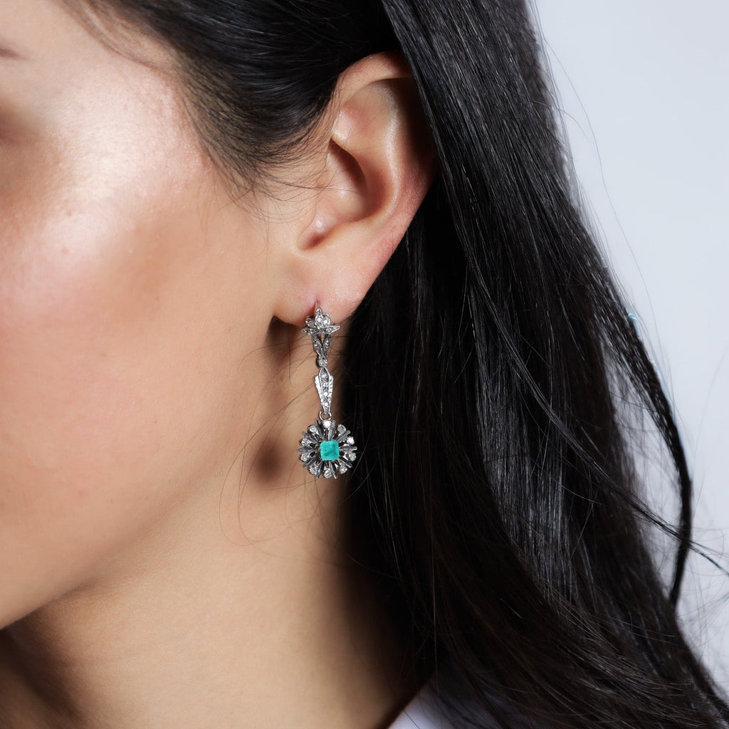 Set de esmeraldas con diamantes clásico