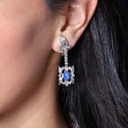 Aretes Art Nouveau con Lapislázuli