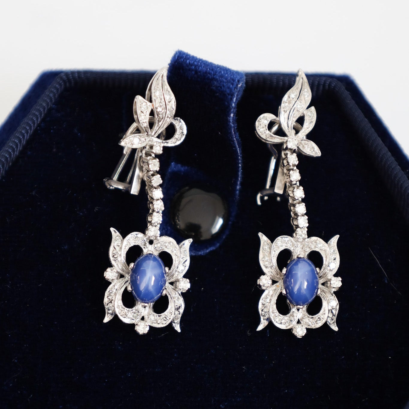 Aretes Art Nouveau con Lapislázuli