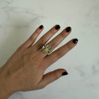 Set floral de diamantes canarios