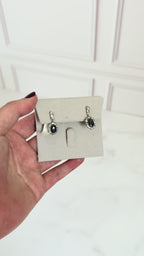 Aretes de rosetas con zafiros y diamantes