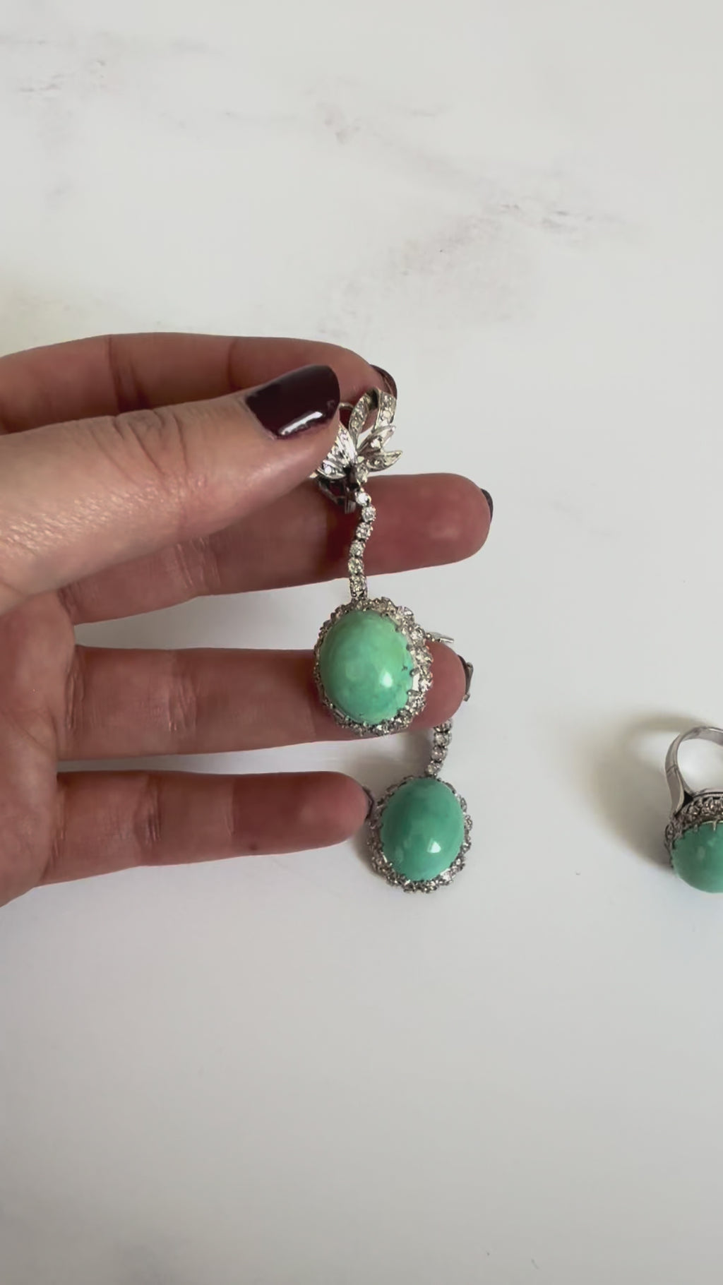 Set de Turquesas con diamantes