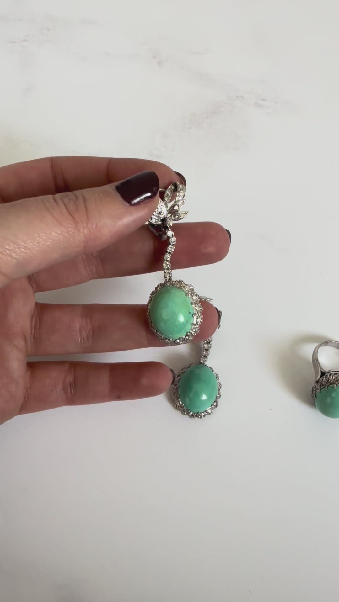 Set de Turquesas con diamantes