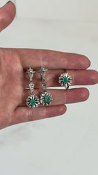 Set de esmeraldas con diamantes clásico