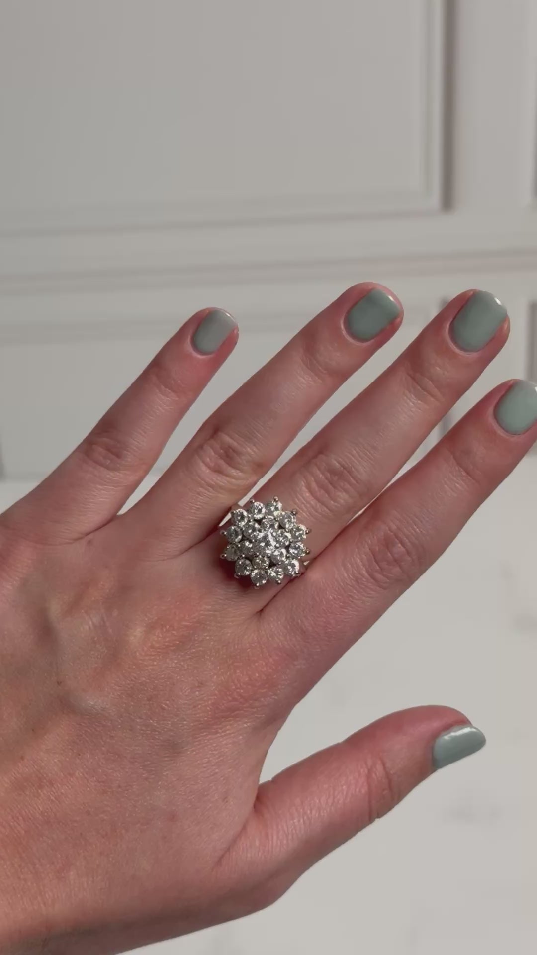 Anillo cluster de diamantes