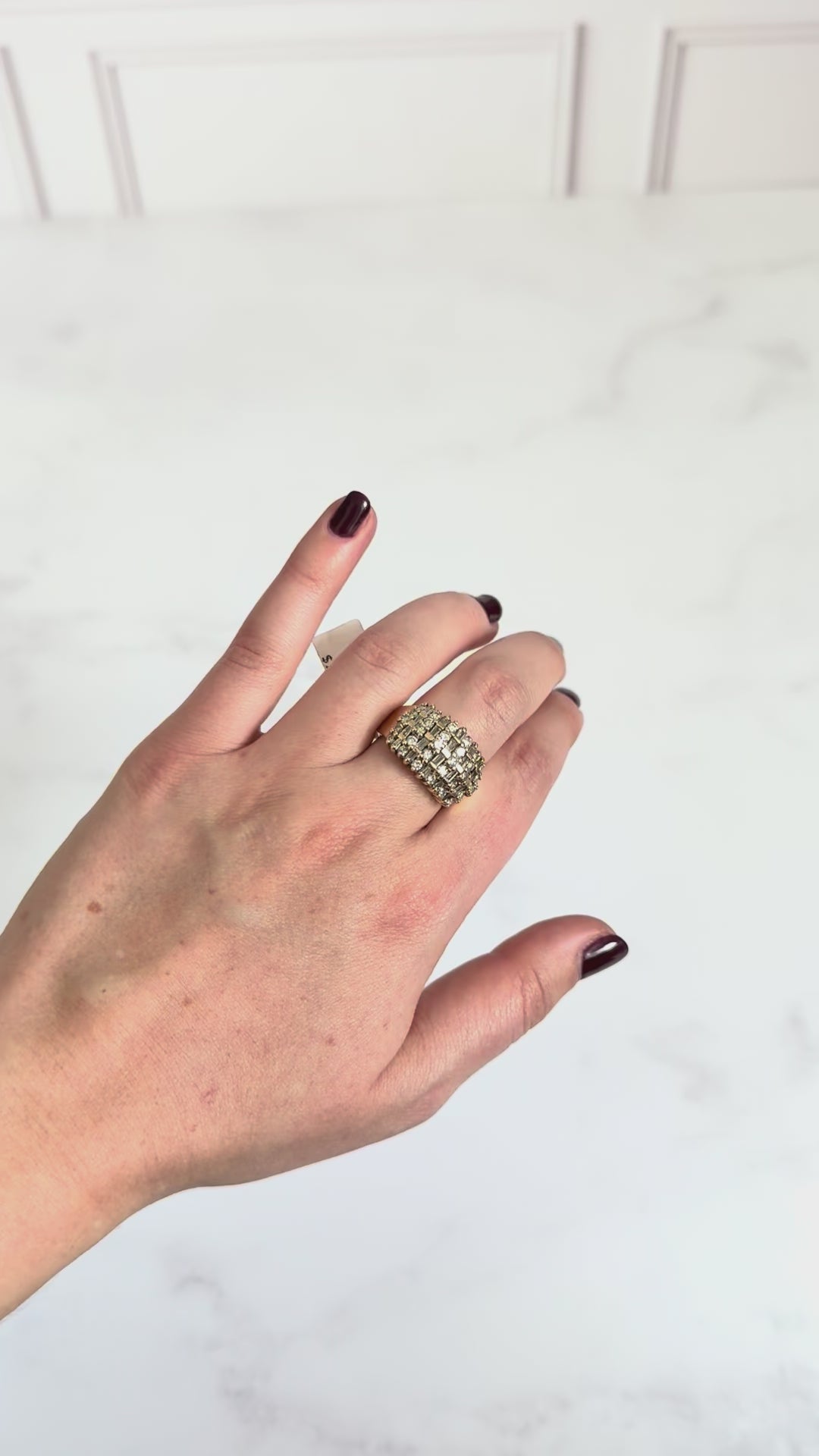 Anillo Art Déco de diamantes