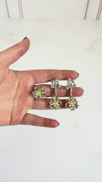 Set floral de diamantes canarios